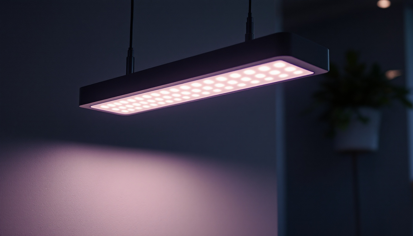 A photograph of a sleek and modern 48 led fixture in a well-lit setting