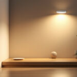 A photograph of a well-lit installation showcasing the 4 wafer light in a practical setting