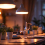 A photograph of a well-lit room showcasing various led can lights in use