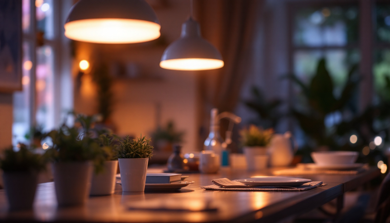 A photograph of a well-lit room showcasing various led can lights in use