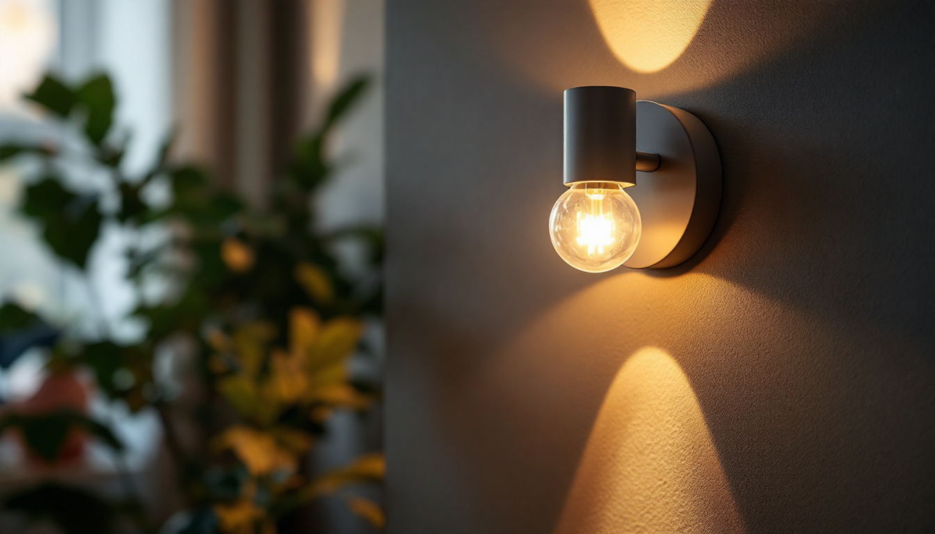 A photograph of a beautifully designed wall light fixture in a stylish interior setting