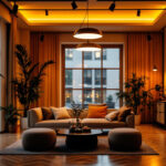 A photograph of a well-lit indoor space showcasing the warm and inviting glow of 5000k lighting