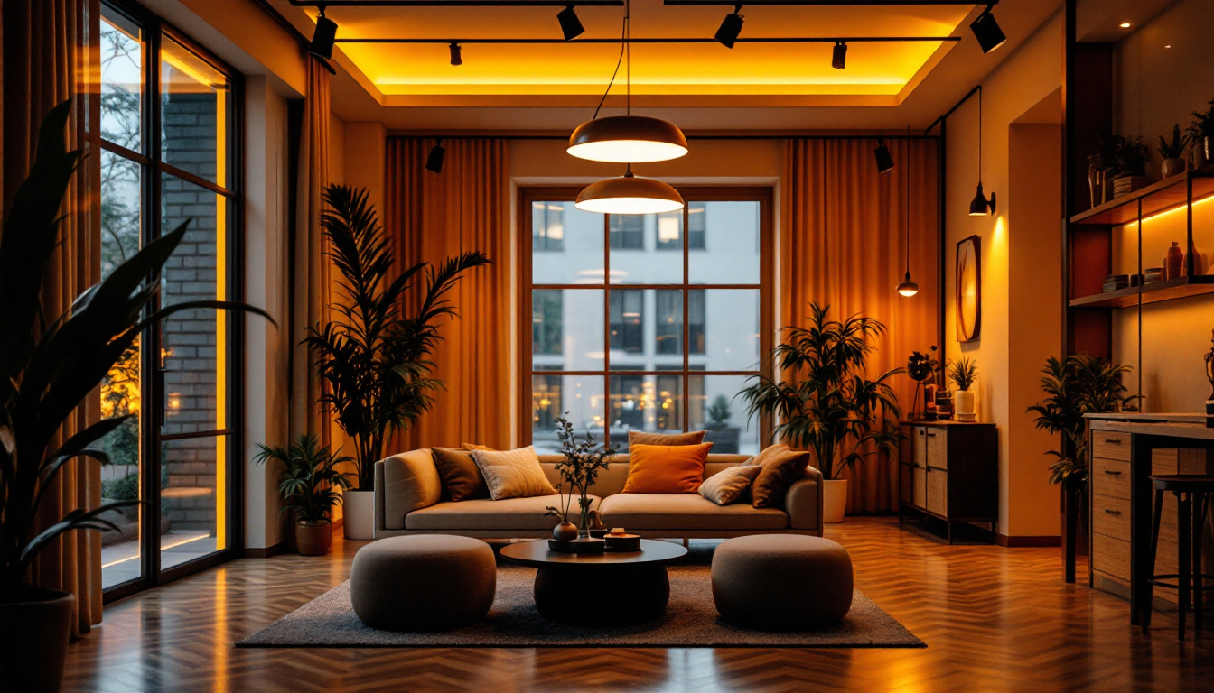 A photograph of a well-lit indoor space showcasing the warm and inviting glow of 5000k lighting