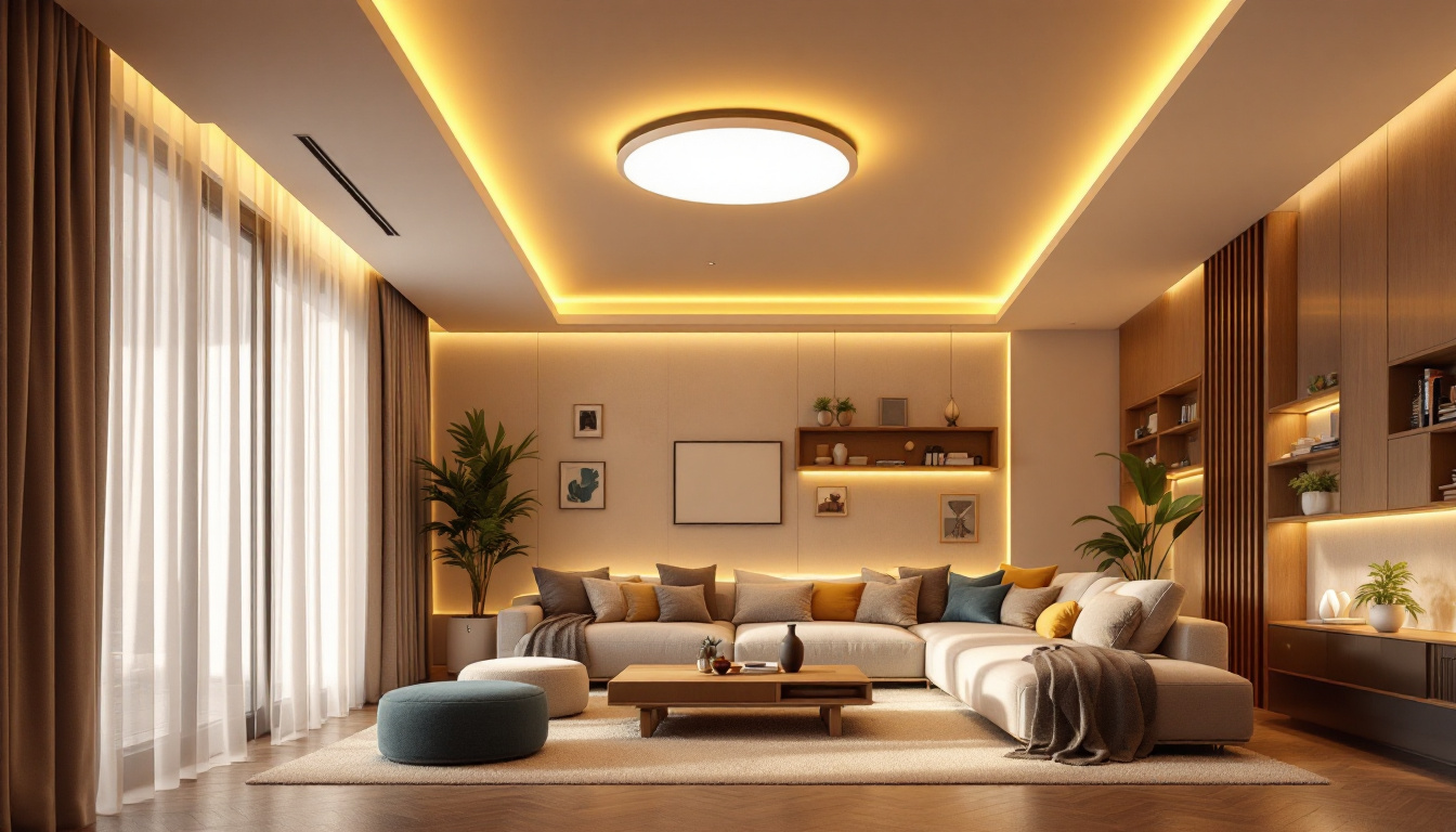 A photograph of a well-lit modern interior showcasing stylish led recessed ceiling lights in various settings