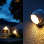 A photograph of a security light sensor in action