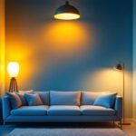 A photograph of a well-lit interior space showcasing a variety of lighting fixtures with a 4000k color temperature