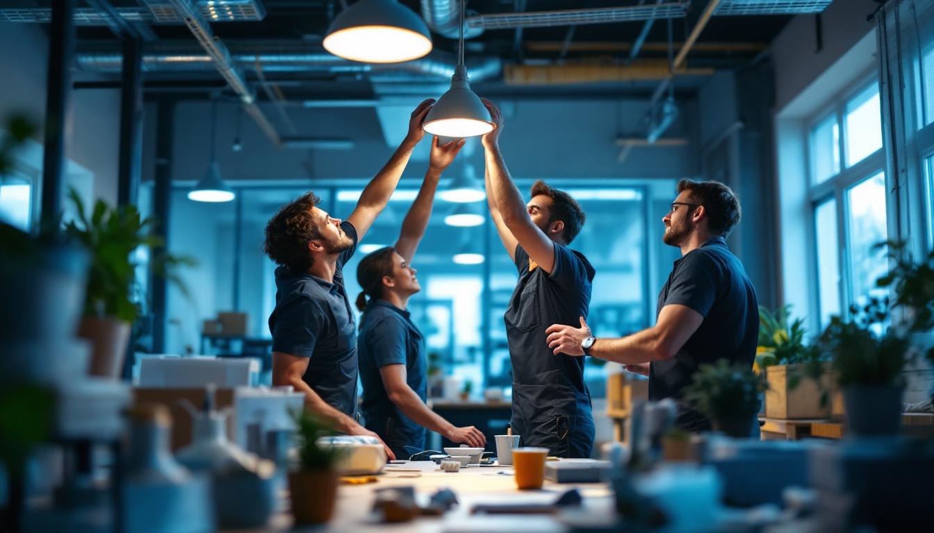 A photograph of a team of professionals engaged in a hands-on training session