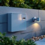 A photograph of a well-installed outdoor electrical box for lighting