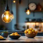 A photograph of a beautifully designed pendant light fixture in a stylish interior setting