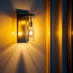 A photograph of a beautifully designed electrical wall sconce installed in a stylish interior setting