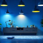 A photograph of a well-lit room showcasing various clearance light fixtures in use