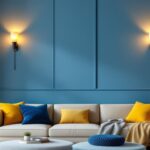 A photograph of a beautifully arranged interior space featuring elegant sconces light fixtures