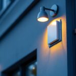 A photograph of a well-installed exterior surface mount junction box on a building facade