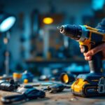 A photograph of a power tool in action