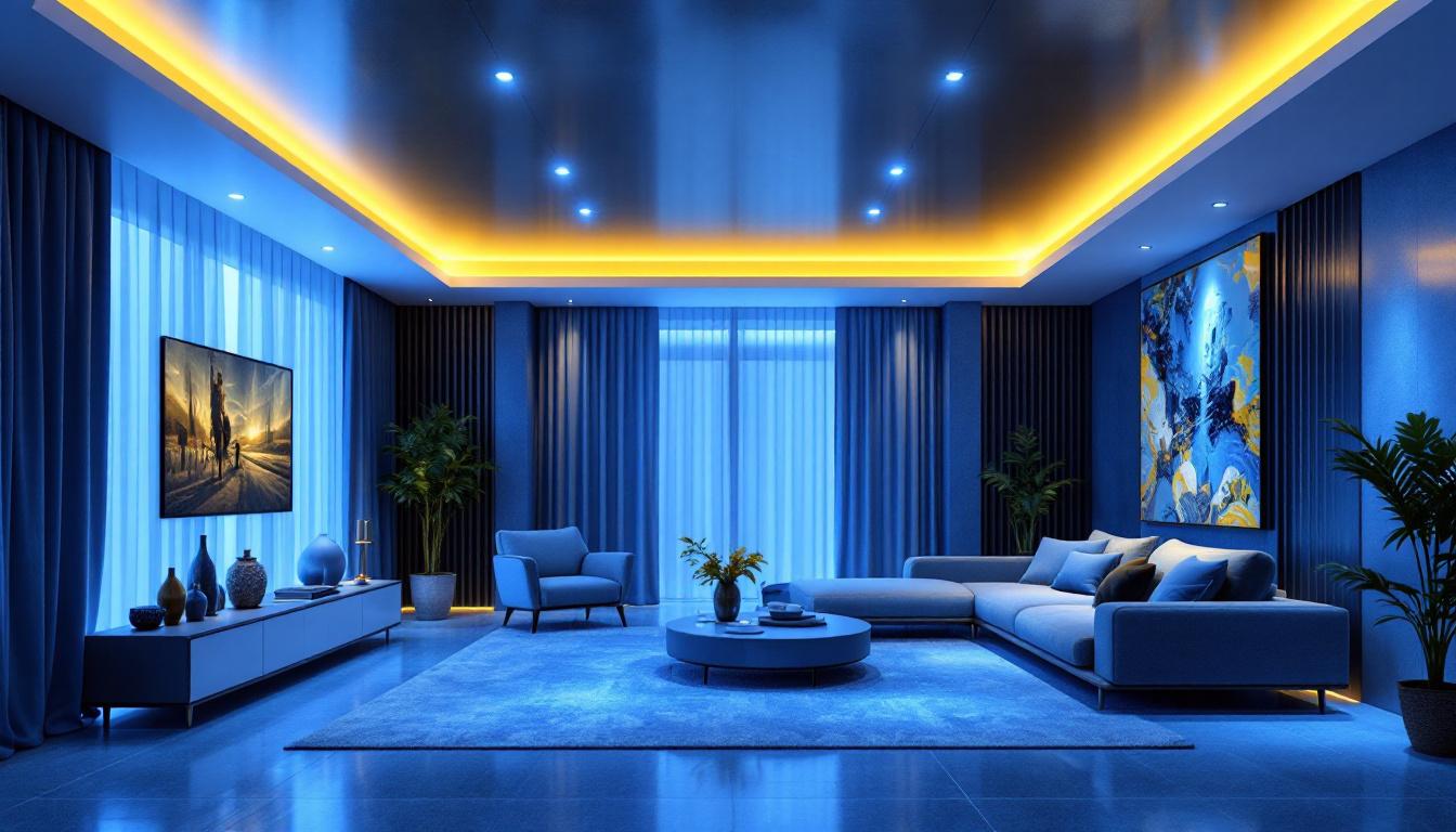 A photograph of a beautifully designed interior space showcasing flush recessed lighting
