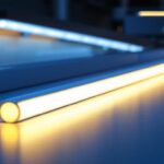 A photograph of a well-lit installation showcasing various led lighting channels in a modern space