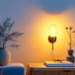 A photograph of a beautifully designed wall sconce illuminating a stylish interior space