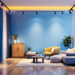 A photograph of a beautifully designed interior space showcasing various track lighting led installations