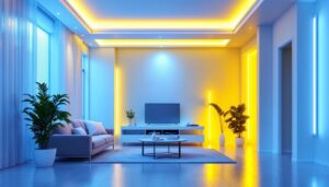A photograph of a well-lit interior space showcasing various led trim lighting solutions