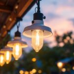 A photograph of a beautifully illuminated outdoor space showcasing various light covers in use