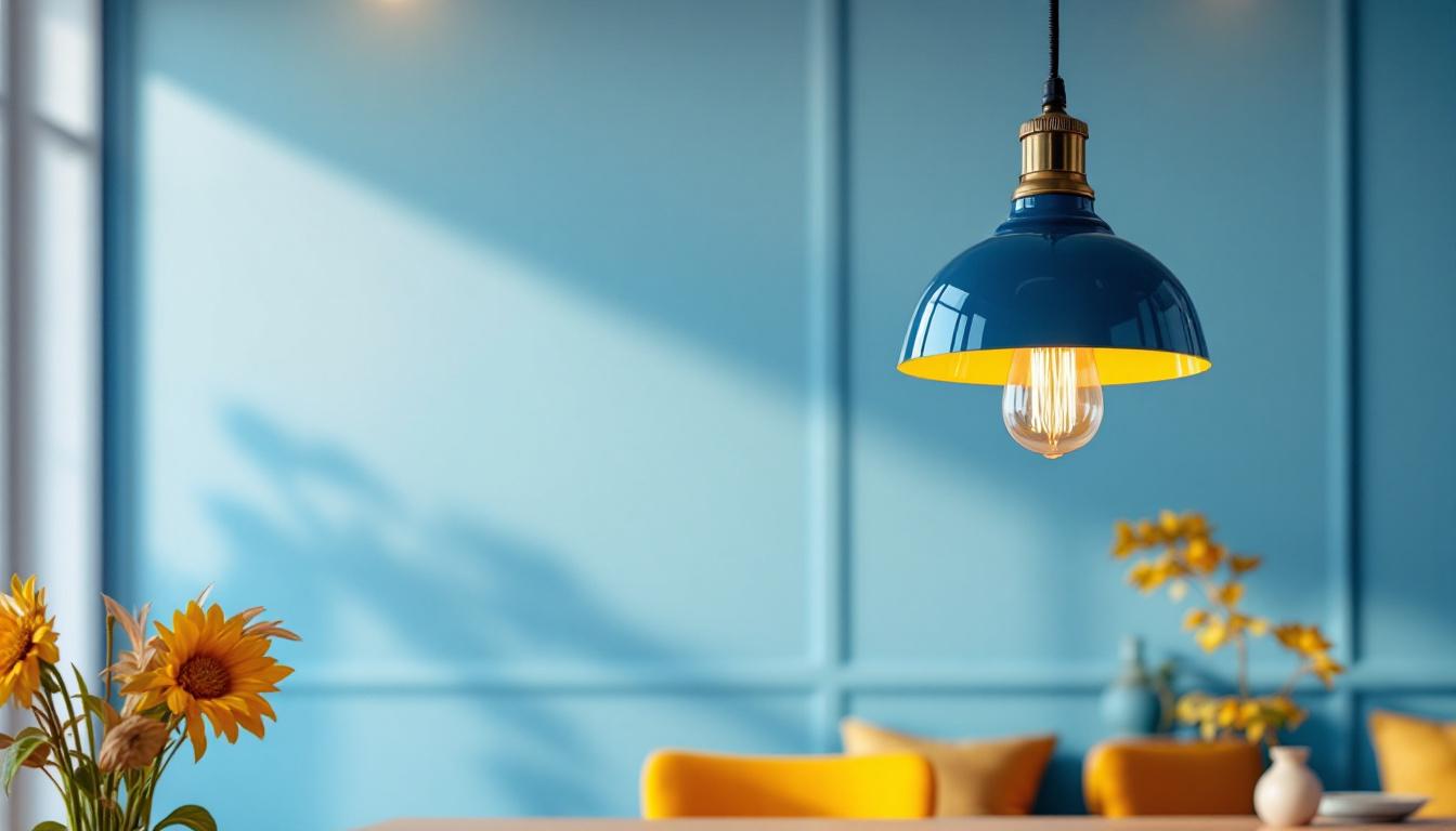 A photograph of a beautifully designed pendant light hanging in a modern interior space