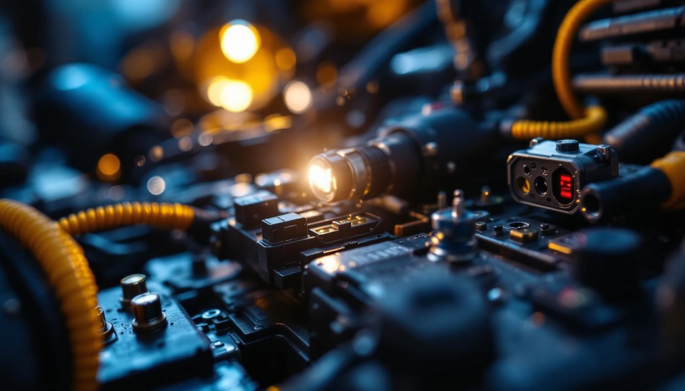 A photograph of a close-up shot of high-quality waterproof car electrical connectors being installed in a vehicle