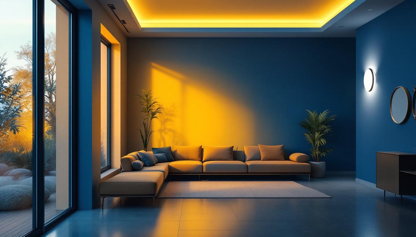 A photograph of a well-lit interior space showcasing 4-inch wafer lights installed in various settings