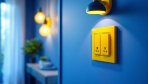 A photograph of a beautifully designed interior space showcasing stylish lighting fixtures