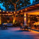 A photograph of a vibrant outdoor setting illuminated by a type g bulb