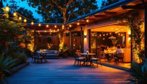 A photograph of a vibrant outdoor setting illuminated by a type g bulb