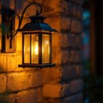 A photograph of a beautifully designed lantern light fixture in a cozy