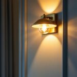 A photograph of a well-designed buysmart sconce installed in a stylish interior setting