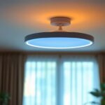 A photograph of a stylish 6-inch ceiling light fixture installed in a well-lit room