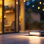 A photograph of capture a photograph of a well-lit indoor or outdoor setting featuring led emergency lights with battery backup in action