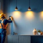 A photograph of a j box light fixture installed in a modern setting