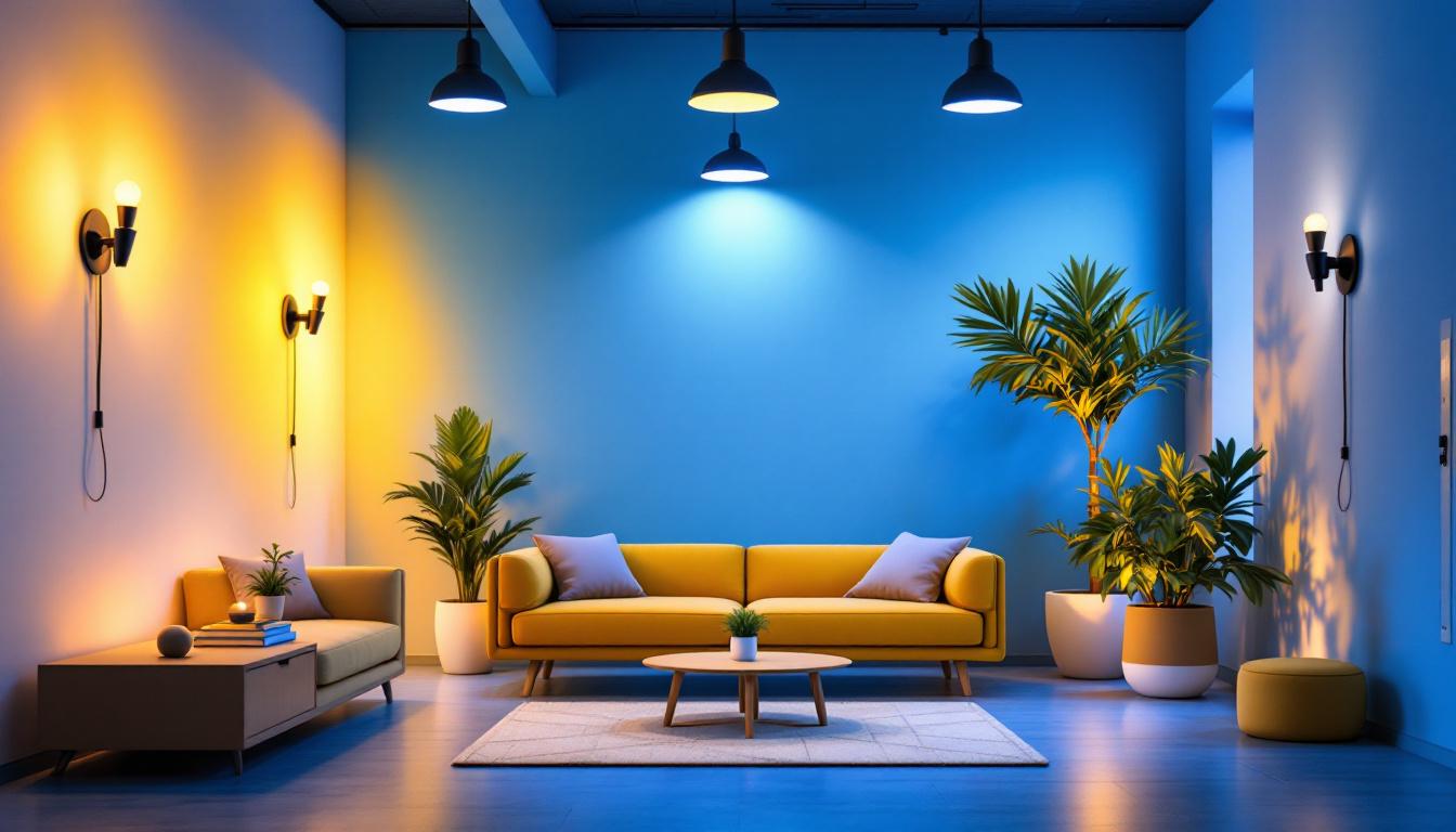 A photograph of a well-lit indoor space showcasing energy-efficient lighting solutions