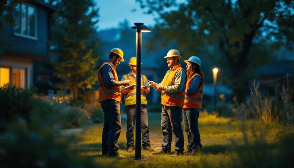 A photograph of a team of workers engaging in a hands-on training session