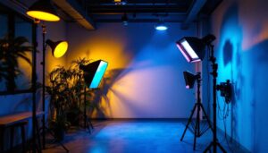 A photograph of a well-designed lighting setup in a modern space