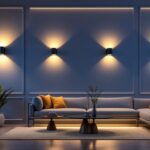 A photograph of a beautifully designed interior space featuring various styles of led wall sconces