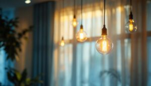 A photograph of a beautifully designed pendant light hanging in an aesthetically pleasing setting
