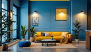 A photograph of a beautifully designed space featuring decorative can lights that enhance the ambiance