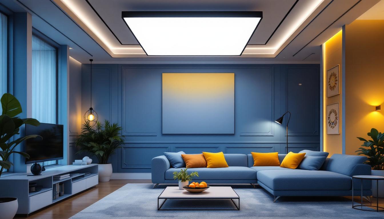 A photograph of a beautifully designed square light fixture in an elegant interior setting