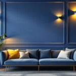 A photograph of a stylish interior setting featuring various types of sconces in use