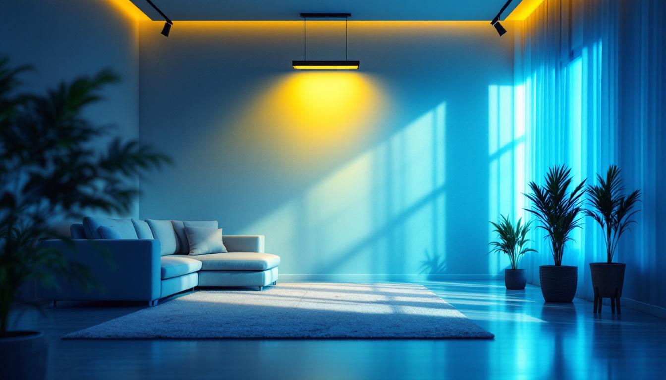 A photograph of a well-lit indoor space showcasing a stylish solar indoor light installation