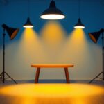 A photograph of a well-lit scene featuring various lighting installations that utilize diffuser lenses