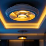 A photograph of a beautifully designed recessed light fixture with decorative covers installed in a stylish interior setting