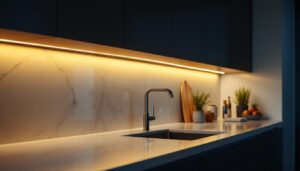 A photograph of a sleek
