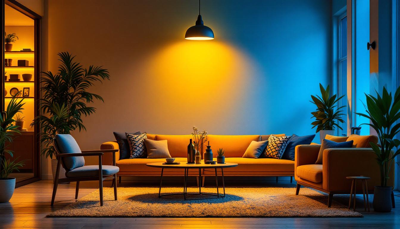 A photograph of a well-lit interior space featuring a stylish 4 can light housing installation