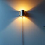 A photograph of a stylish light wall fixture installed in a modern interior setting