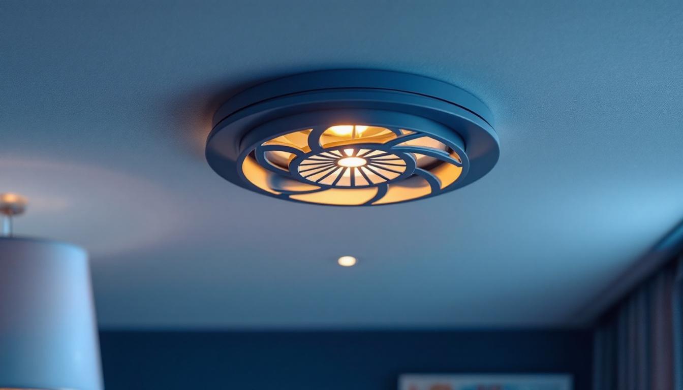 A photograph of a beautifully designed decorative recessed can light cover installed in a modern living space